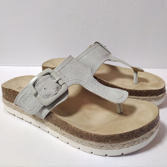 Bjorndal Penelope Footbed Women's T-Strap Slip-On Thong Espadrille Cork Sandal 7 - Picture 3 of 10